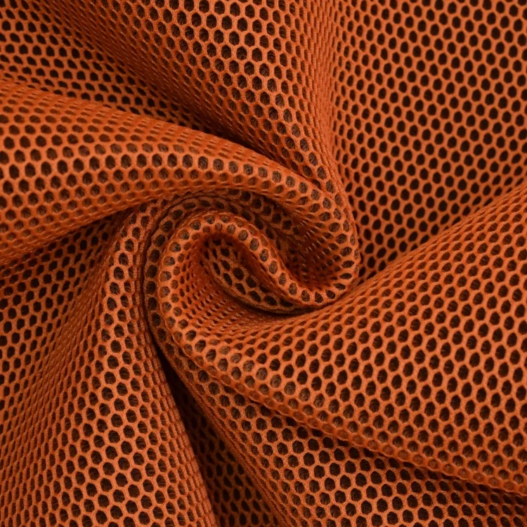 Netzstoff 3D mit Geweberücken, orange