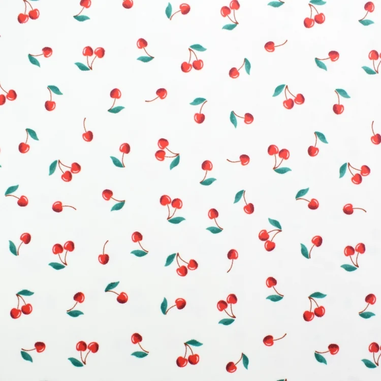 Nicki-Fleece Cherries, wollweiss