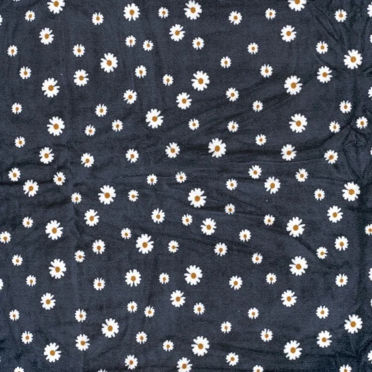 Nickistoff Daisys, dunkelblau
