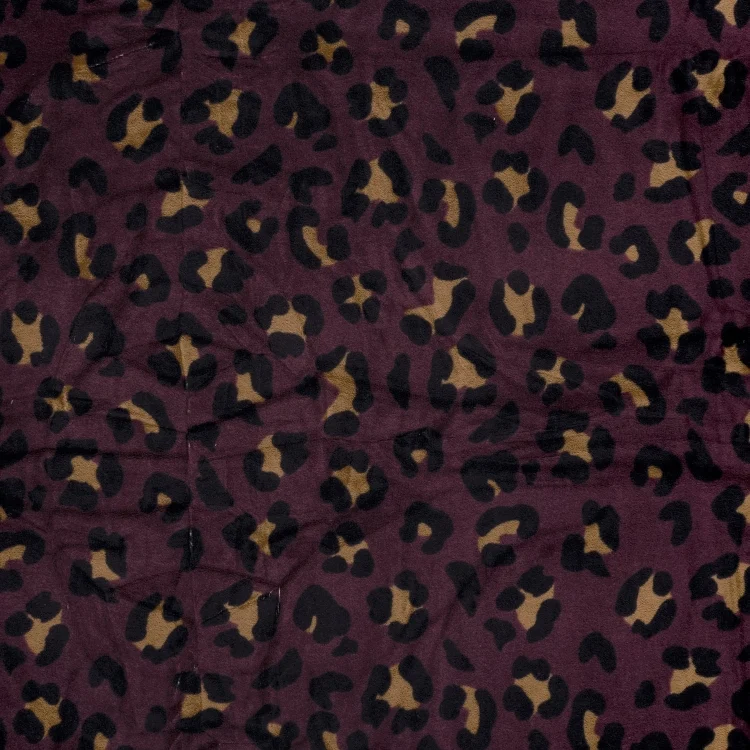 Nickistoff Leopard, aubergine