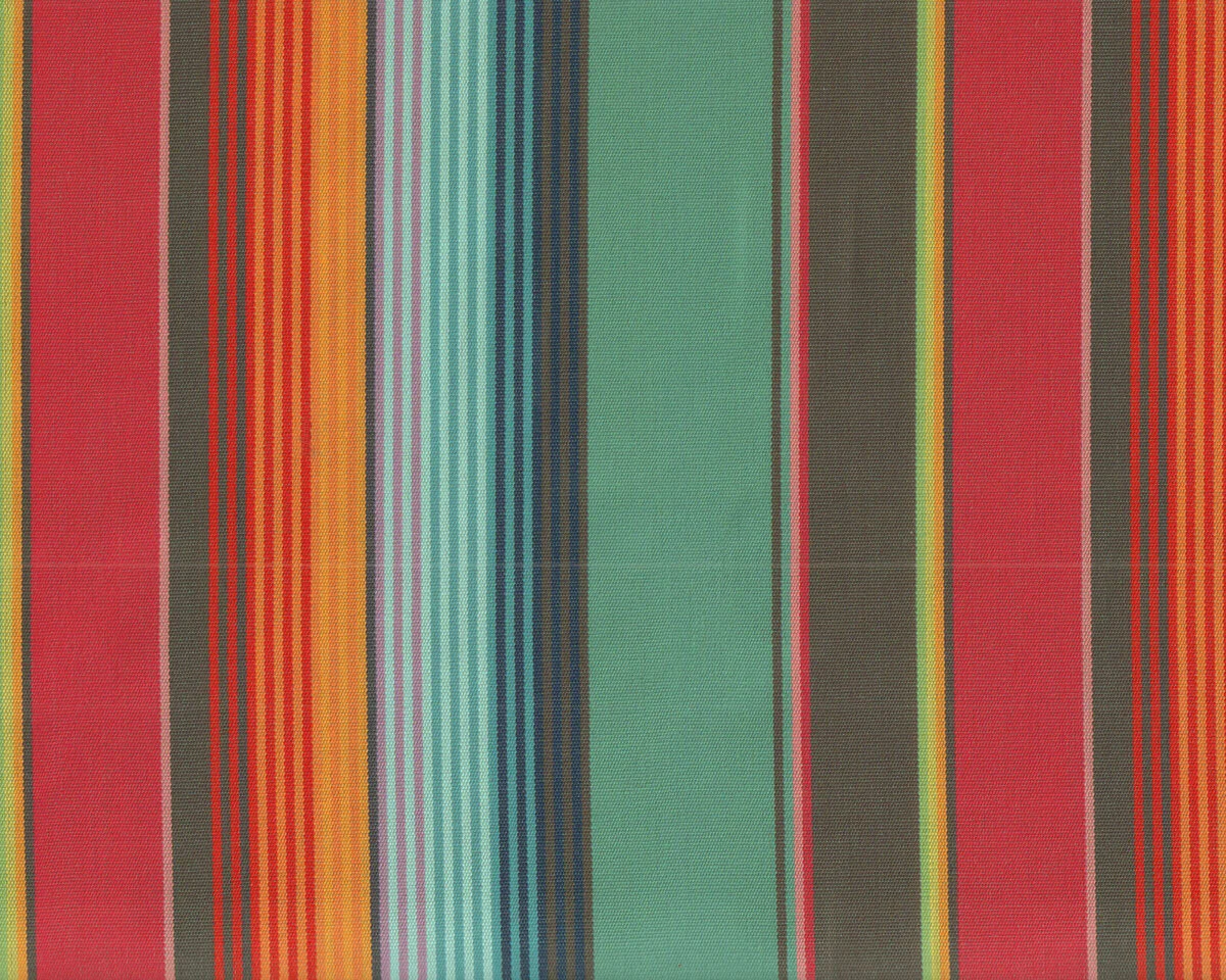 Outdoor-Polsterstoff aus dralon® SUNNY, teflonbeschichtet, Streifen, türkisgrün