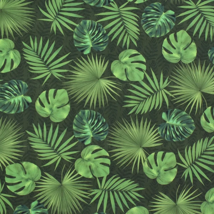 Outdoorstoff Jungle Leaves, grün