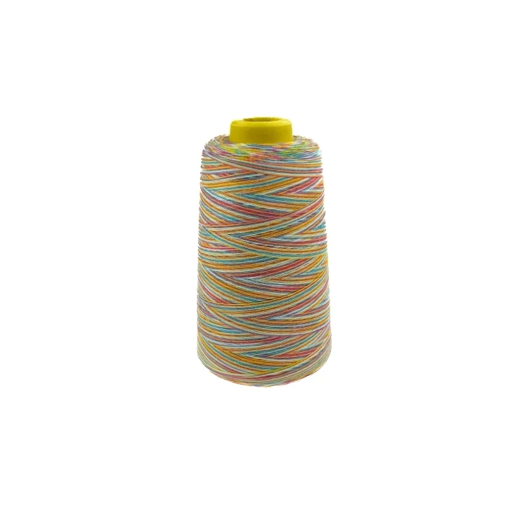 Overlockgarn Rainbow, 2700 m - gelb/rosa/blau