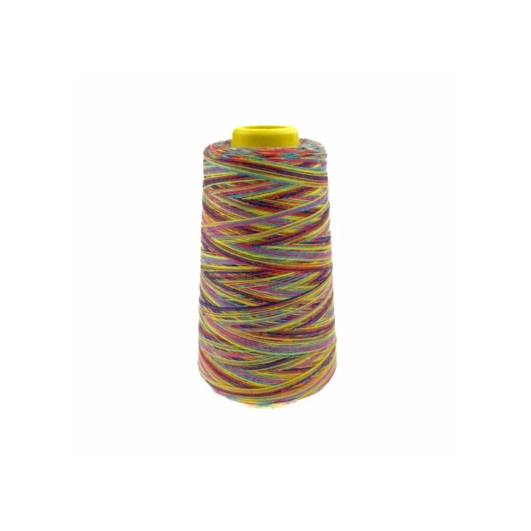 Overlockgarn Rainbow, 2700 m - rot/gelb/blau