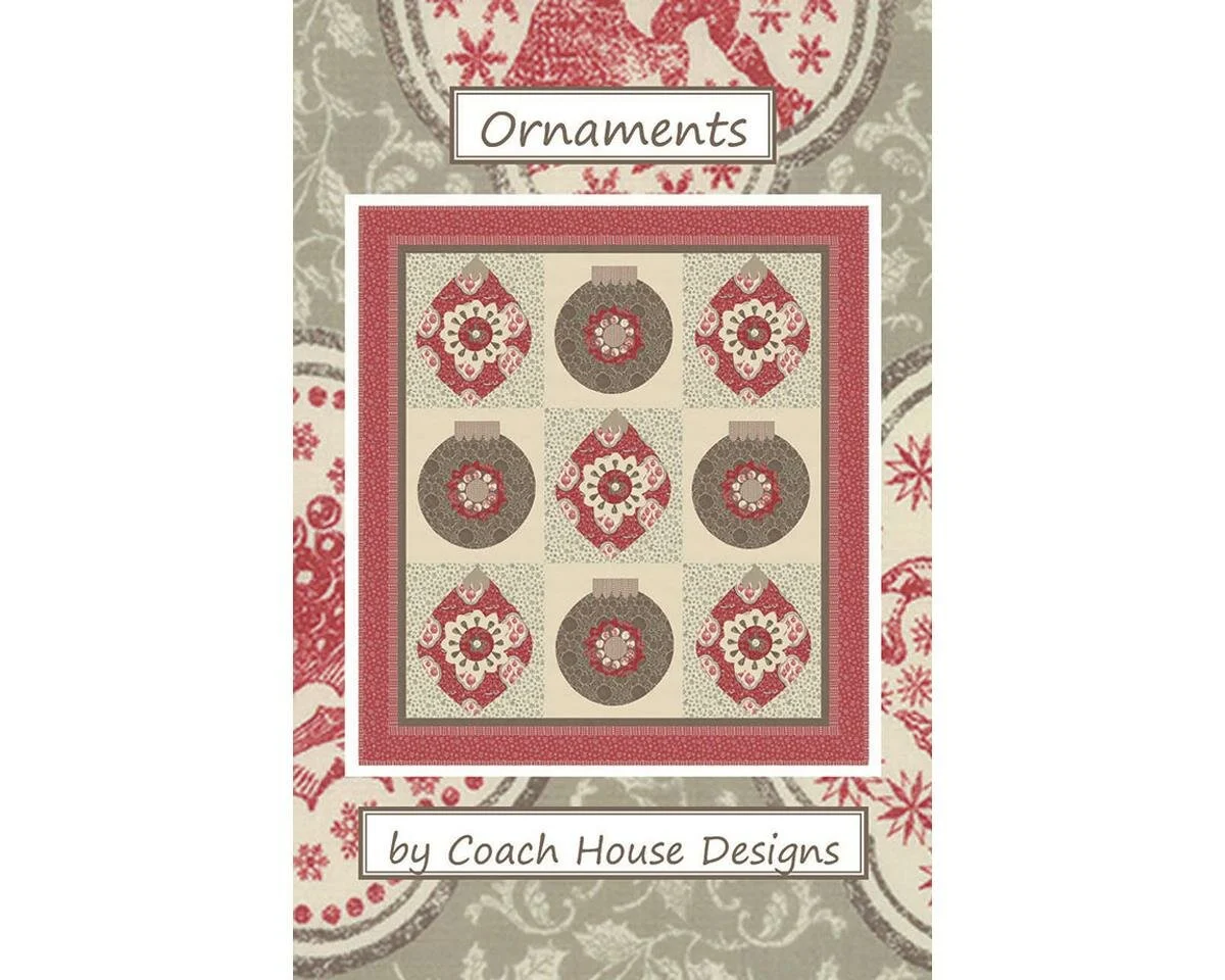 Patchwork-Anleitung ORNAMENTS, Quilt mit Weihnachtskugeln, Moda Fabrics
