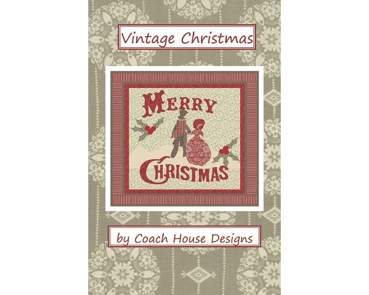 Patchwork-Anleitung VINTAGE CHRISTMAS, quadratischer Wandbehang, Moda Fabrics
