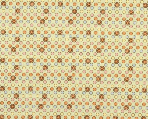 Patchworkserie "Moondance" mit Punkten und Kreisen, lindgrün