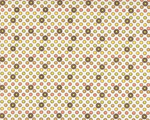 Patchworkserie "Moondance" mit Punkten und Kreisen, wollweiß