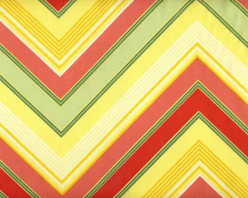 Patchworkserie "Pop Garden" mit Riesen-Zacken, rot-gelb-grasgrün