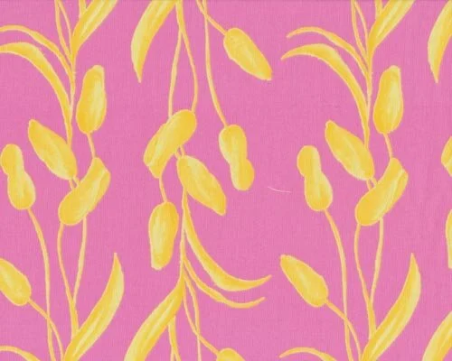 Patchworkserie "Treetop Fancy" mit Rohrbomben-Streifen, pink-maisgelb