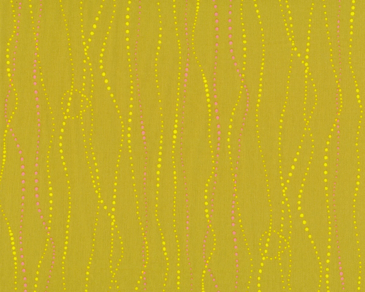 Patchworkstoff AERIAL, Punkte-Linien, limette, Tamara Kate