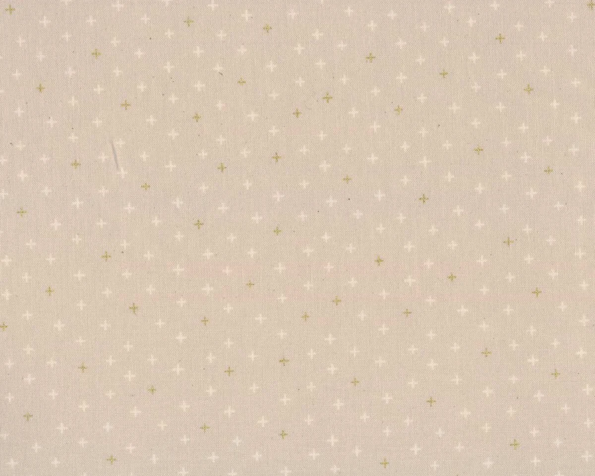 Patchworkstoff BE POSITIVE, Kreuze, beigegrau-gold, Cotton + Steel