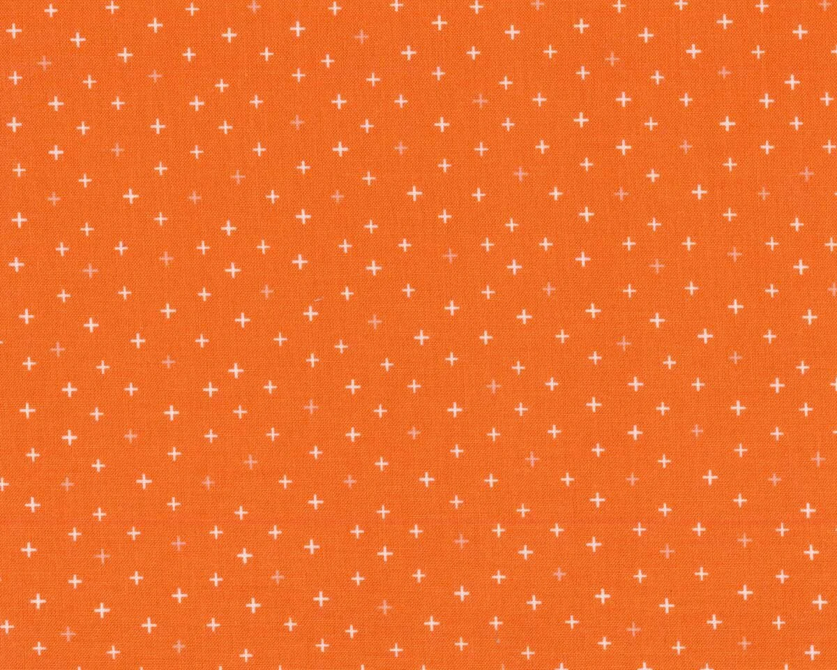 Patchworkstoff BE POSITIVE, Kreuze, orange, Cotton + Steel