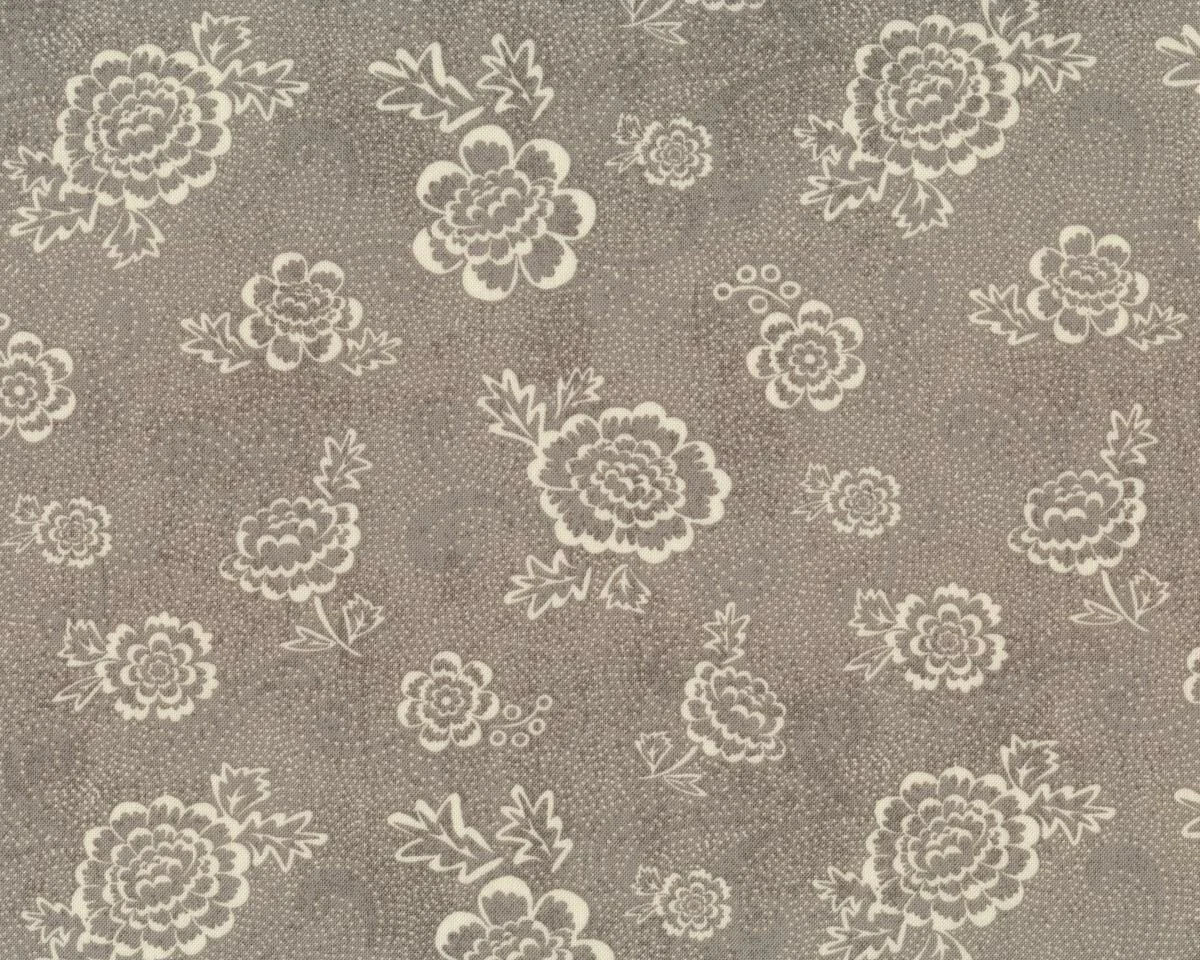 Patchworkstoff BLACK TIE AFFAIR, Rosen, natur dunkel-hellbeige, Moda Fabrics