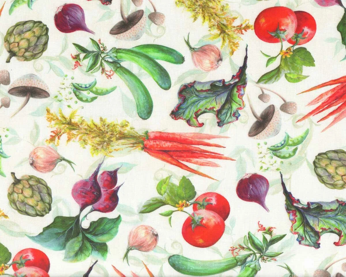 Patchworkstoff BLISSFUL BOUNTY, Gemüse, Blank Quilting