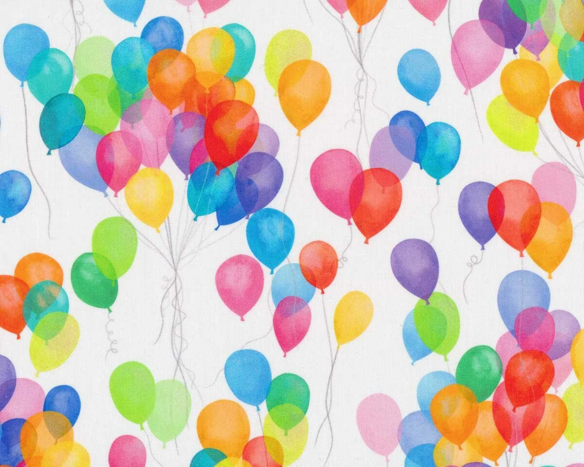 Patchworkstoff CUE THE CONFETTI, Luftballonbündel, Hoffman Fabrics