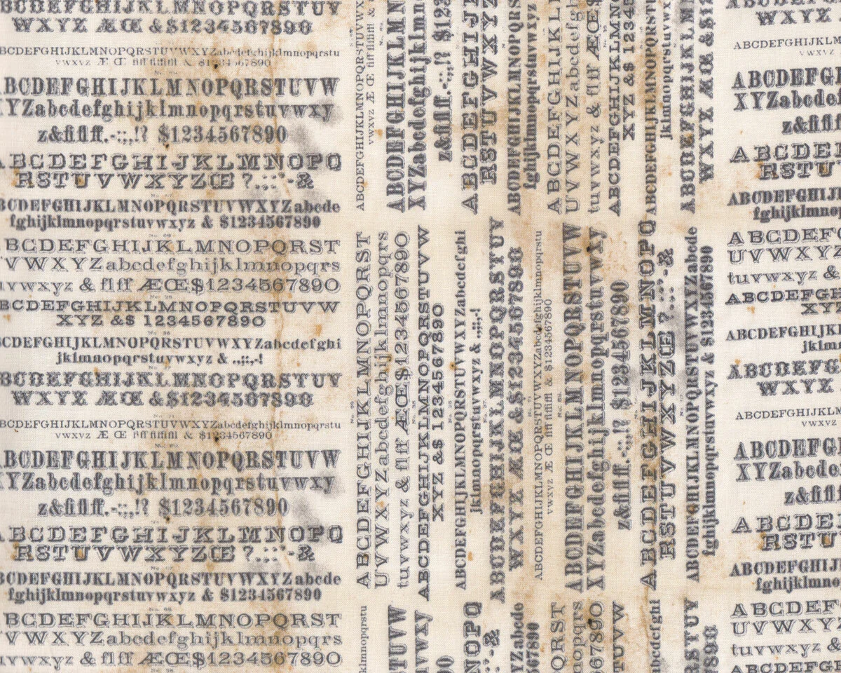 Patchworkstoff ECLECTIC ELEMENTS, Alphabete, Tim Holtz