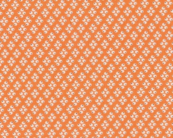 Patchworkstoff FLORENCE mit Vierer-Punkte-Muster, gedecktes orange