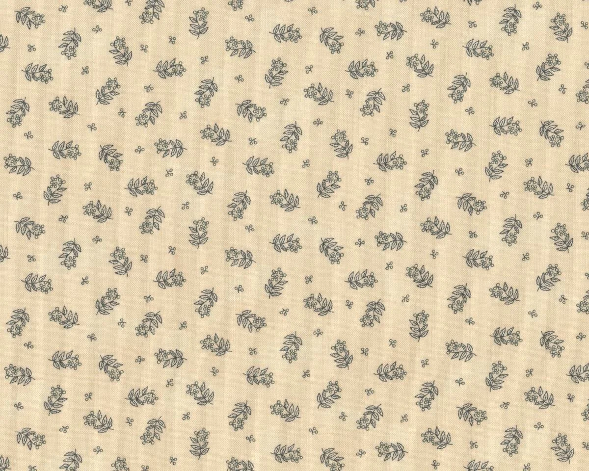 Patchworkstoff GARDEN NOTES, Zweiglein, hellbeige-anthrazit, Moda Fabrics