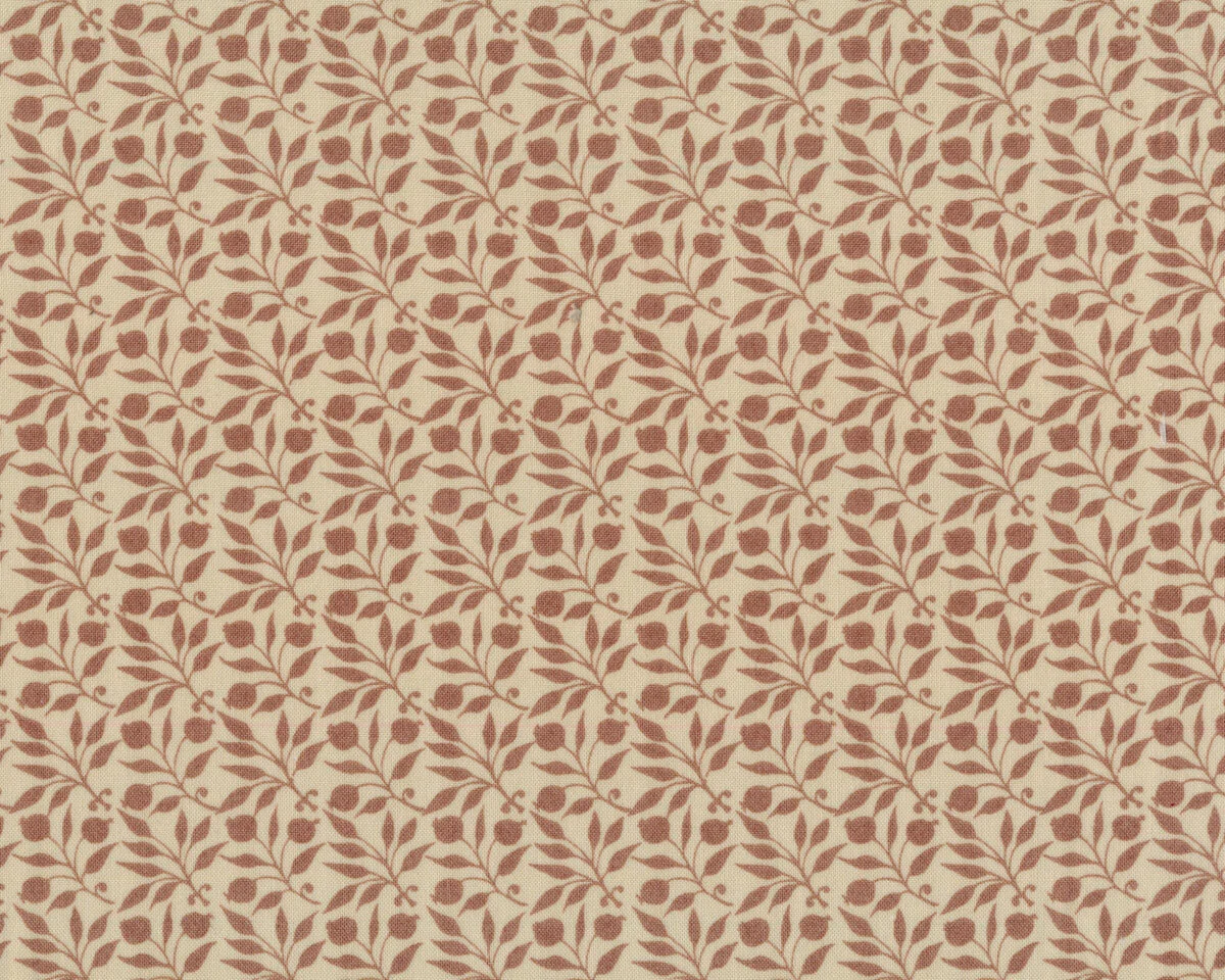 Patchworkstoff GRANADA, Hagebuttenranken, hellbraun, Morris & Co.