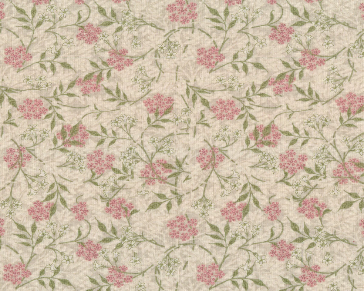 Patchworkstoff GRANADA, Jasminblüten, hellbeige, Morris & Co.