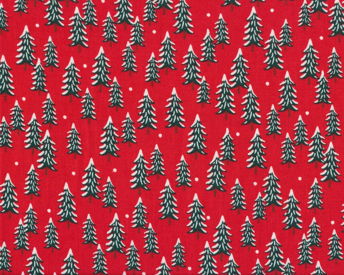 Patchworkstoff HOLIDAY CLASSICS, Tannenbäume, rot, Cotton+Steel