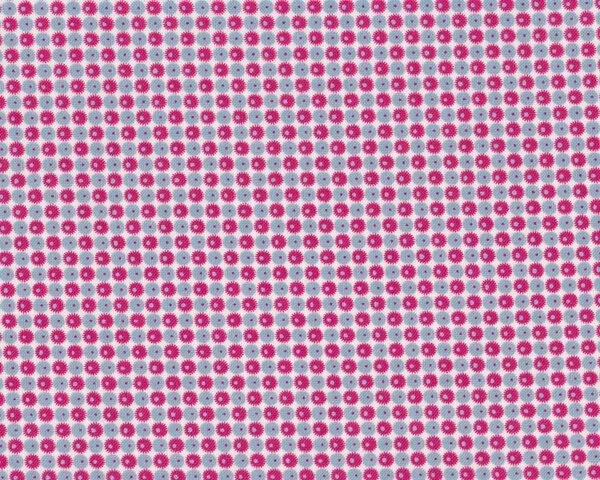 Patchworkstoff "Homespun Chic" mit Punkte-Muster, fuchsia-hellblau