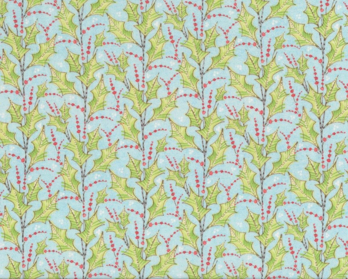 Patchworkstoff JOY & WONDER, Ilex-Streifen, hellblau, Cori Dantini