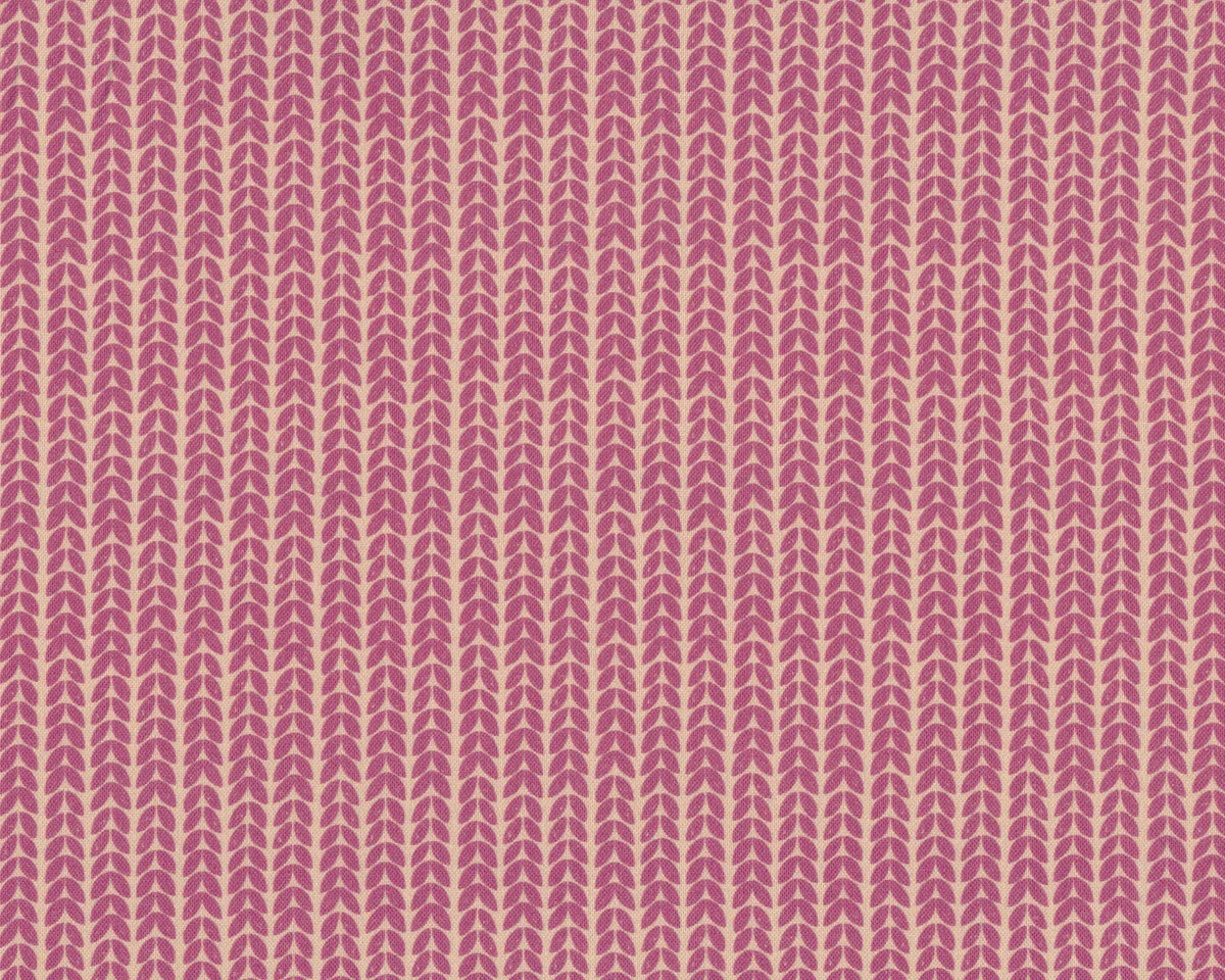 Patchworkstoff KNITTING HOOK, Strickmuster, stumpfes rot