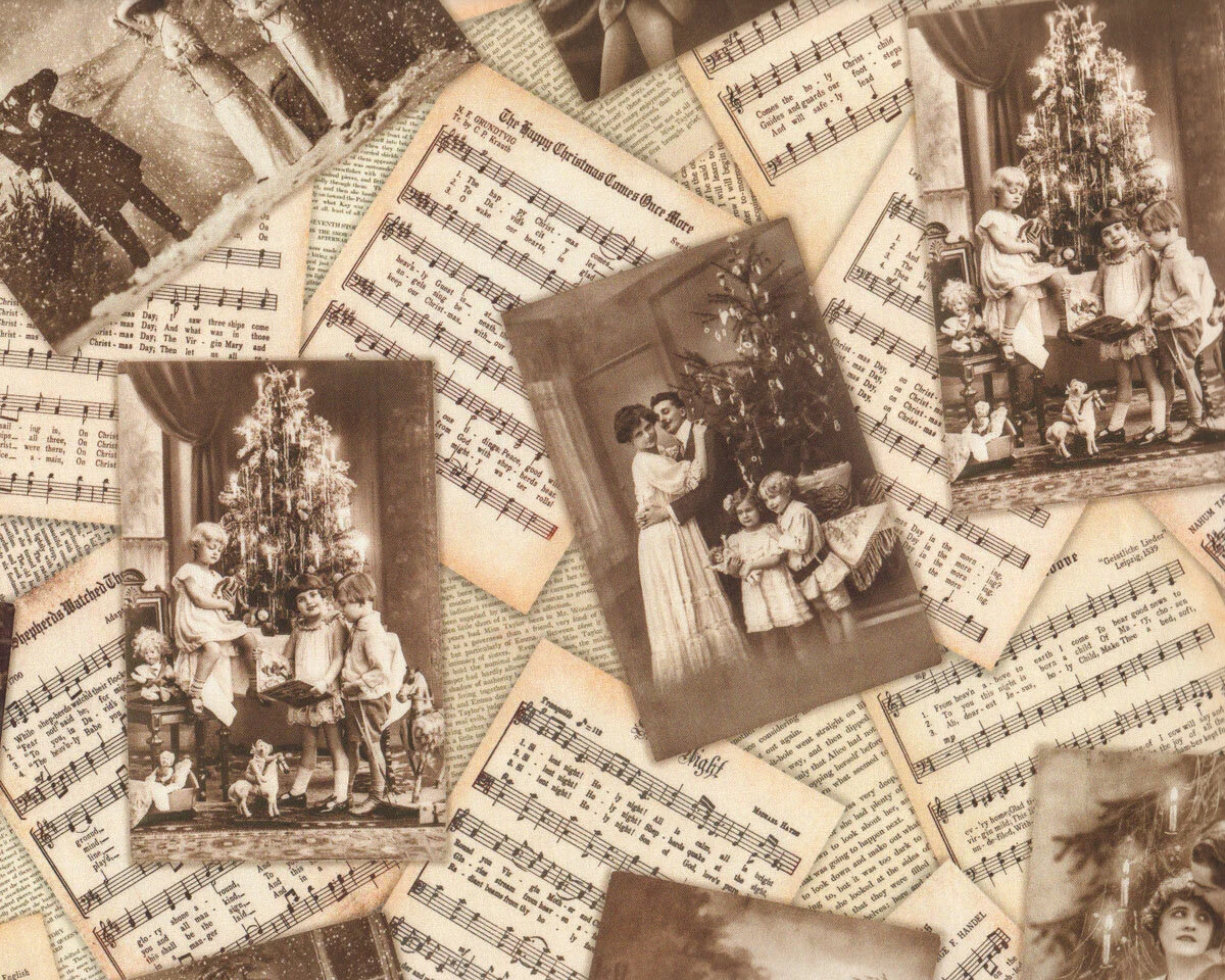 Patchworkstoff LIBRARY OF RARITIES, Fotos und Noten, Robert Kaufman
