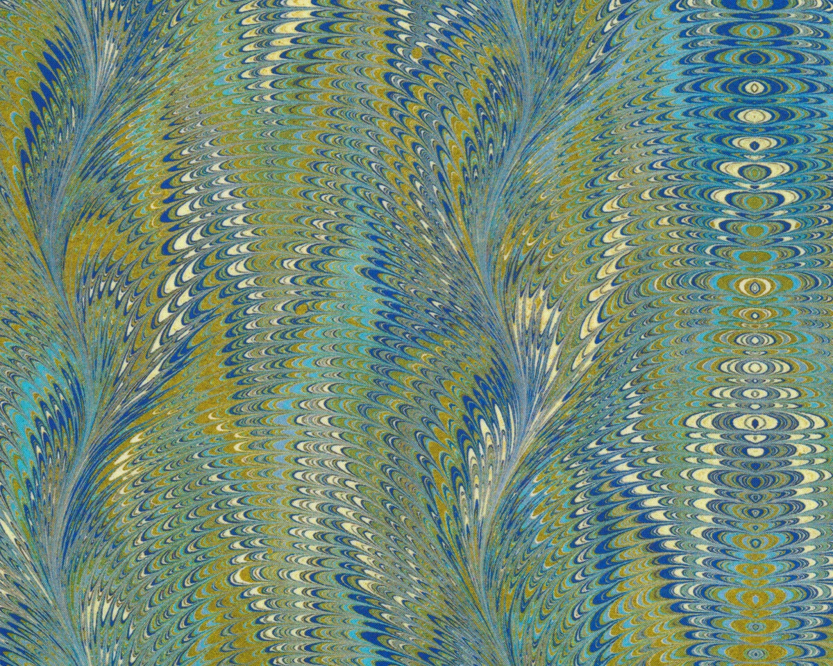 Patchworkstoff MARBLE ESSENCE, große Kaleidoskop-Wellen, helles moosgrün, In the Beginning