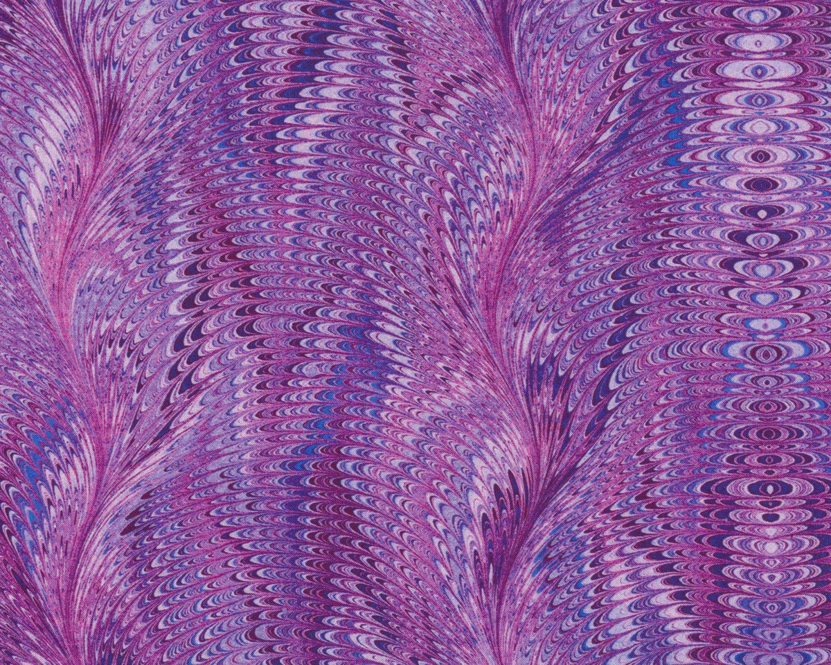 Patchworkstoff MARBLE ESSENCE, große Kaleidoskop-Wellen, lila, In the Beginning