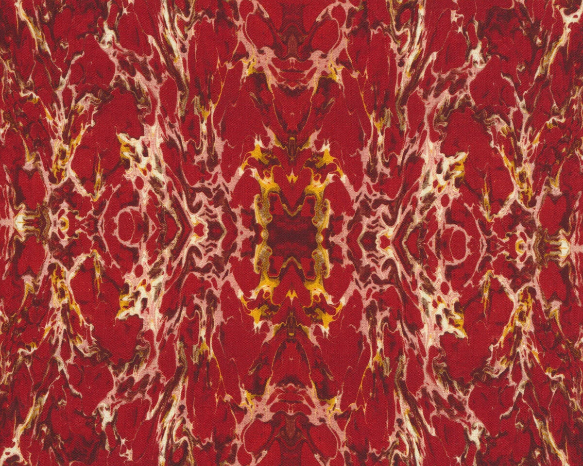 Patchworkstoff MARBLE ESSENCE, Marmormuster, rot, In the Beginning