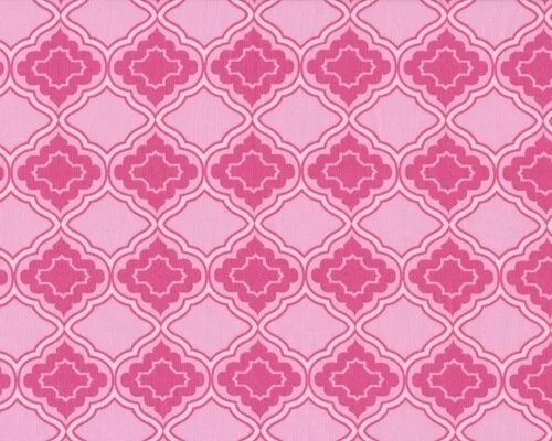 Patchworkstoff "Mezzanines" mit Ornament-Rauten-Muster, rosa