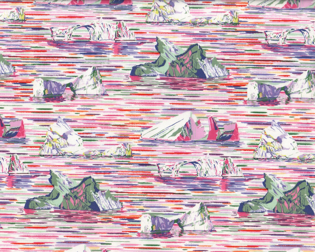 Patchworkstoff MIGRATION, Berggipfel, Lorraine Turner