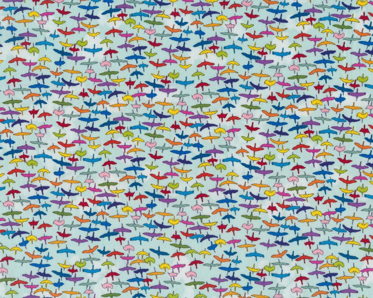 Patchworkstoff MIGRATION, Vogelschwarm, Lorraine Turner