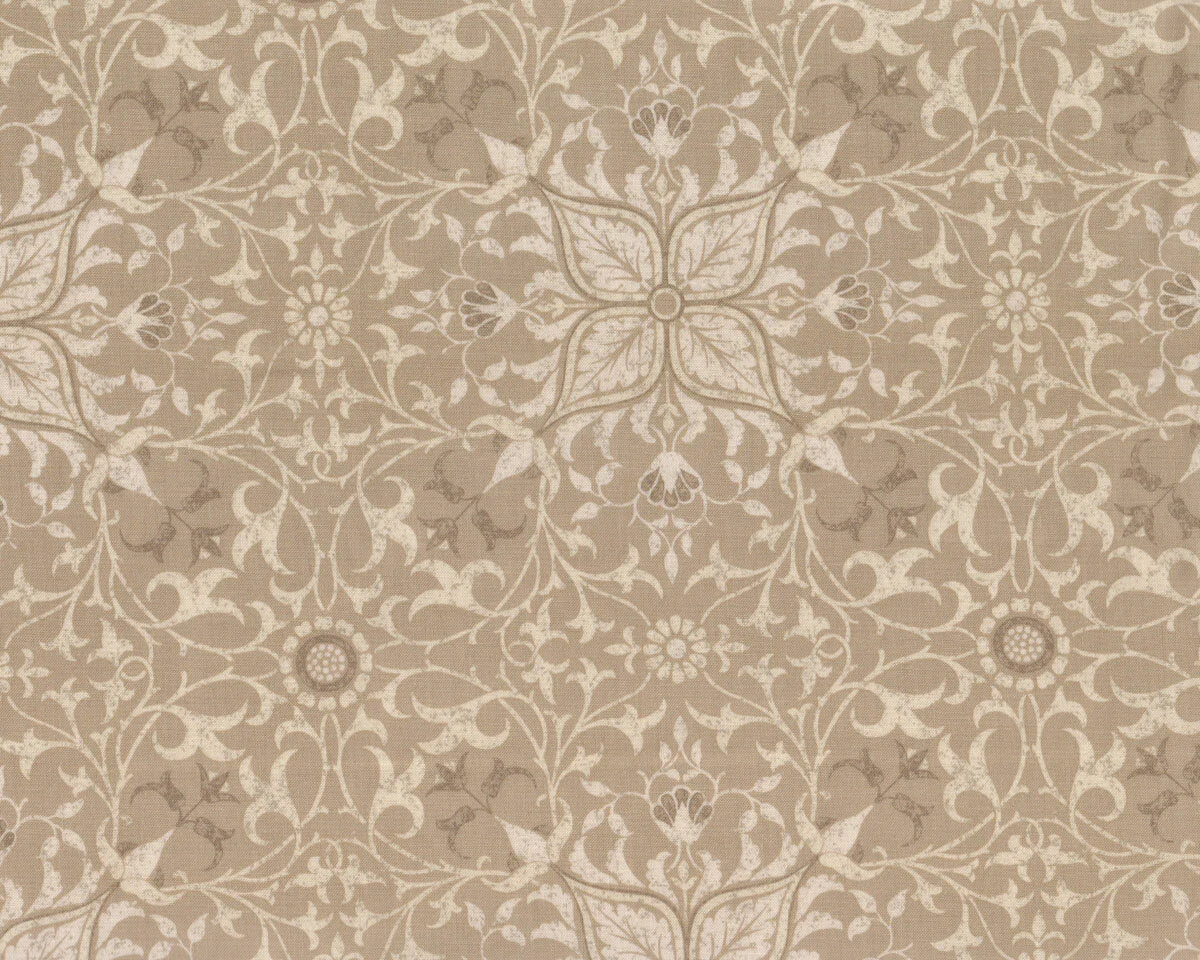 Patchworkstoff MINERAL, Blütenstern, beige, Morris & Co.