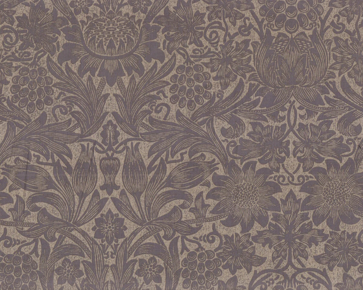 Patchworkstoff MINERAL, Sonnenblumen, lilagrau, Morris & Co.