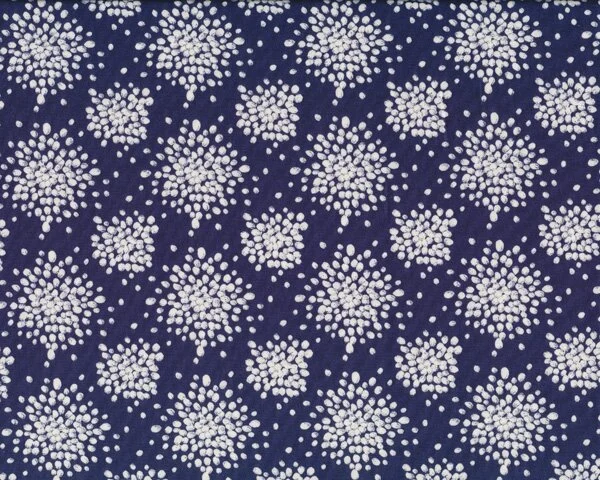 Patchworkstoff MINT TO BE, Tupfen-Muster, dunkelblau-weiß