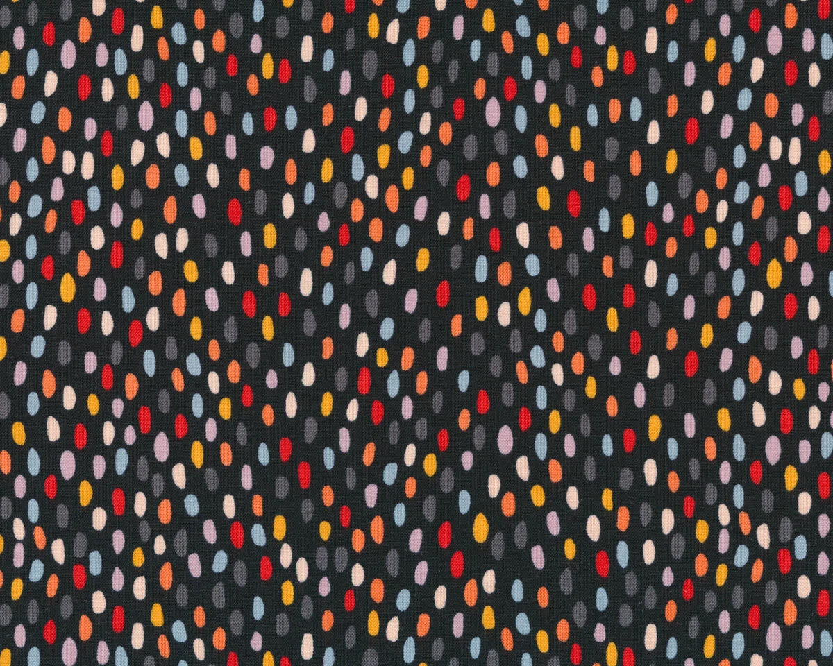 Patchworkstoff MOD CAT, Tupfen, schwarz, Windham Fabrics