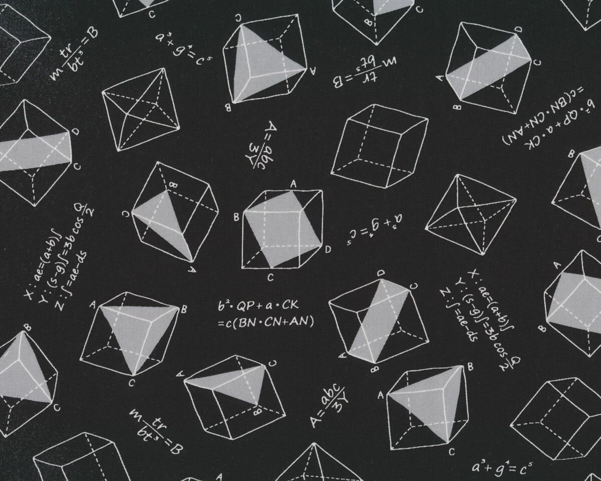 Patchworkstoff MUSINGS, Geometrie, schwarz, Robert Kaufman