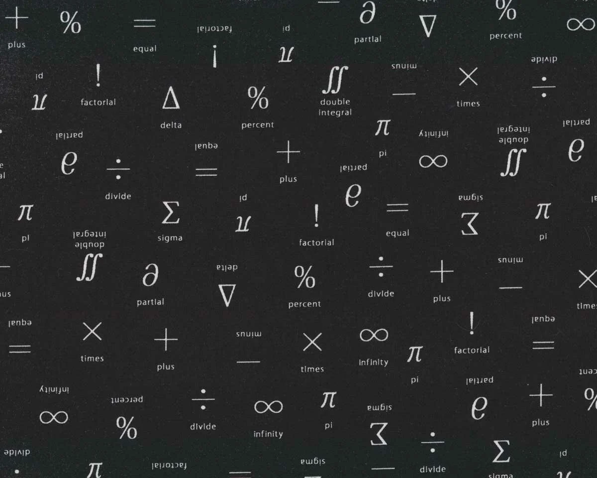 Patchworkstoff MUSINGS, Mathematik, schwarz, Robert Kaufman