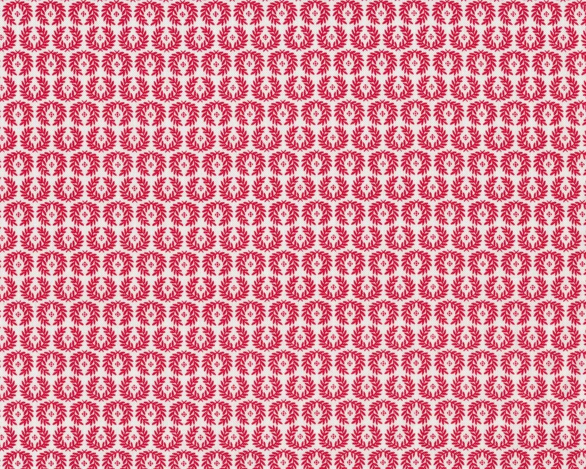 Patchworkstoff OOH LA LA FRESH AND FRENCH, Kränzchen, weiß-rot