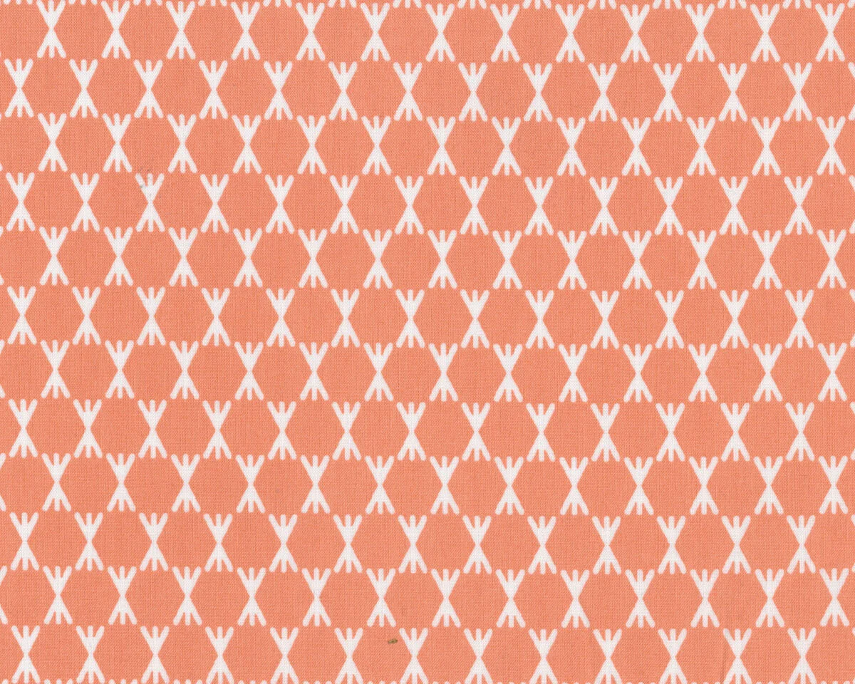 Patchworkstoff Organic Cotton FOXGLOVE, Kreuzrauten, helles aprikot