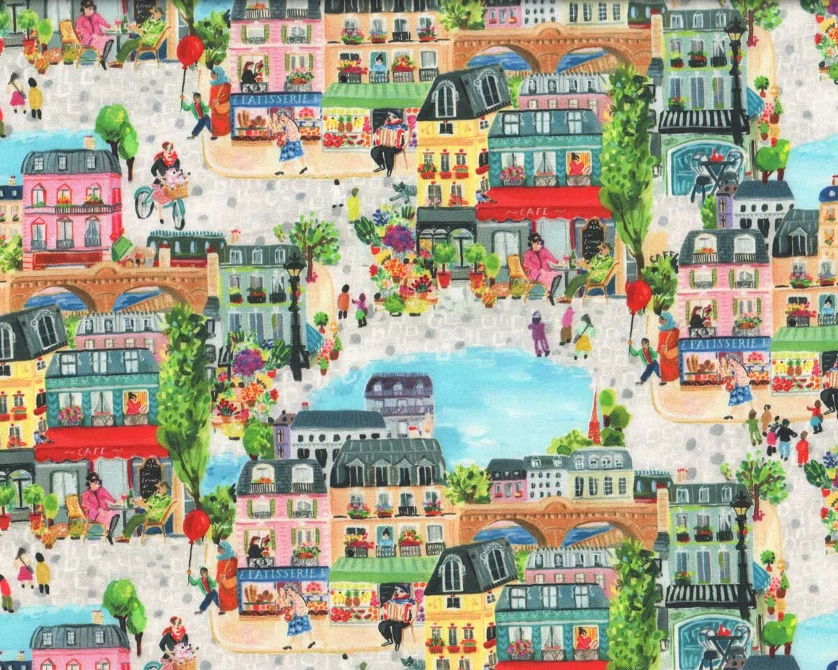 Patchworkstoff PARDON MY FRENCH, Pariser Gassen, Dear Stella
