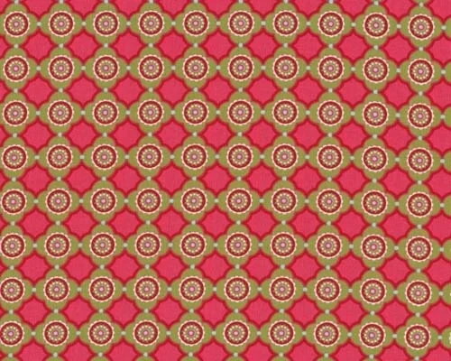 Patchworkstoff PILLOW & MAXFIELD mit Vierblatt-Blüten, pink-limette