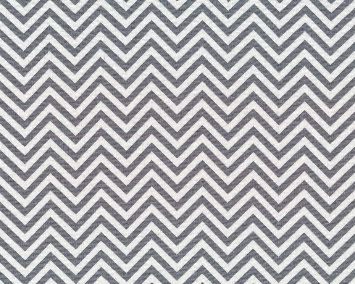 Patchworkstoff REMIX, schmale Chevron-Zacken, grau-weiß