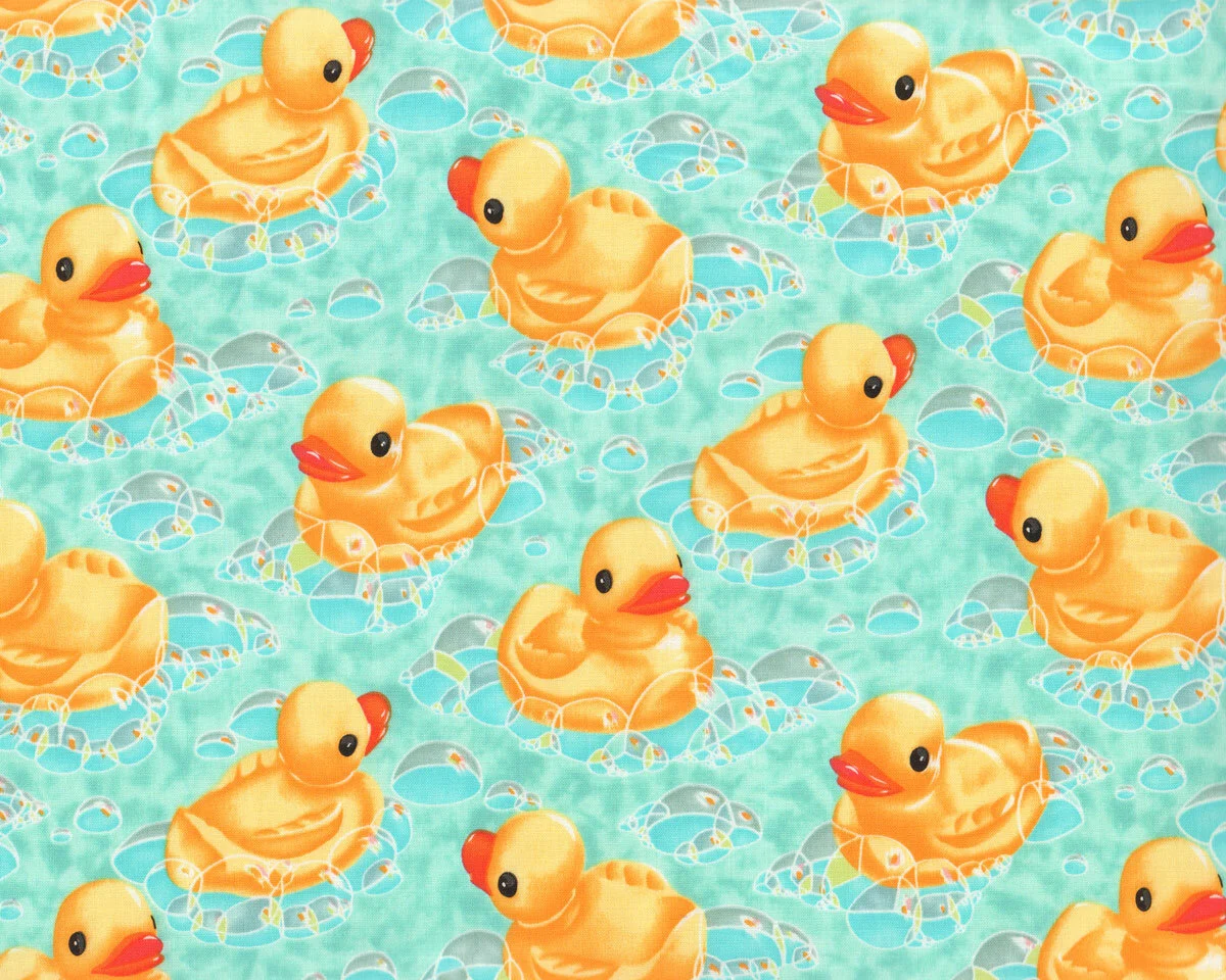 Patchworkstoff RUB-A-RUB DUCKY, Enten, türkis, Alexander Henry