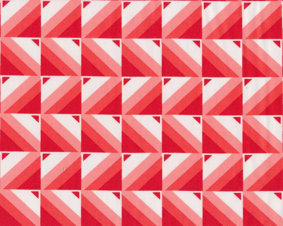 Patchworkstoff SIMPLY COLORFUL, Streifen-Quadrate, gebrochenes weiß-lachsrot, Moda Fabrics