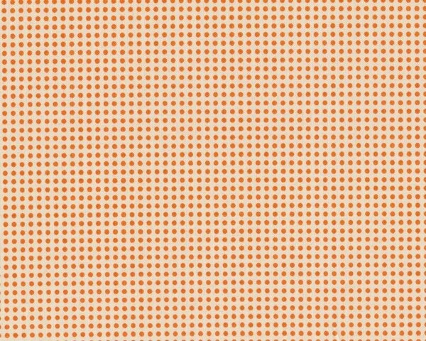 Patchworkstoff SPOOKTACULAR mit regelmäßigen Punkte-Reihen, gedecktes orange-hellbeige
